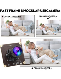Cámara USB ELP 2MP Gran Angular 120 1080P 60fps Mini 2