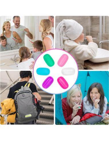 Cubiertas de Cabeza de Cepillo de Dientes Hxezoc - 6 Piezas Silicona