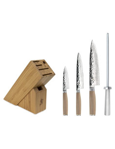 Conjunto de Cuchillos Shun Premier Blonde 5 Piezas - Acero VG-MAX