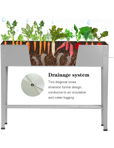 Cama Elevada de Jardín ProGard 101.6 cm Gris Resistente 2