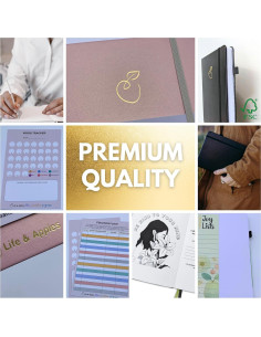 Diario de Salud Mental Life & Apples A5 Oro Rosa - Autocuidado 2