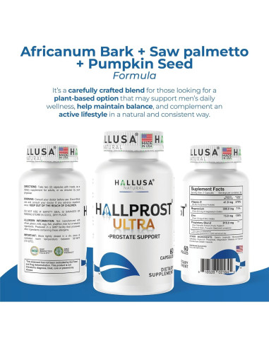 Suplemento Prostático Hallprost Ultra - 120 Cápsulas