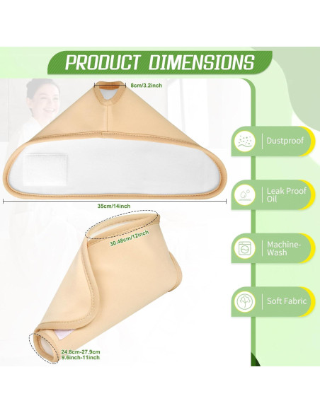 Compresa de Aceite de Ricino Lnkful para Tobillo 2pcs Alivio Dolor