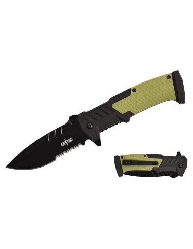 Cuchillo Plegable S-TEC TS014 Verde OD 20.96 cm Acero Inoxidable