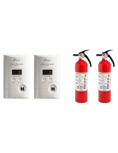 Detector de Monóxido de Carbono Kidde con Pantalla LED y Extintor
