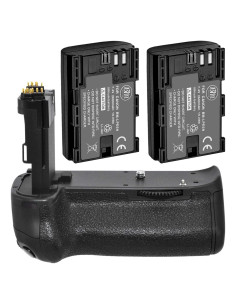 Empuñadura de Batería BG-E14 para Canon EOS 70D/80D/90D + 2 Baterías LP-E6