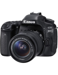 Cámara DSLR Canon EOS 80D 24.2MP + Lente 18-55mm + Accesorios 2