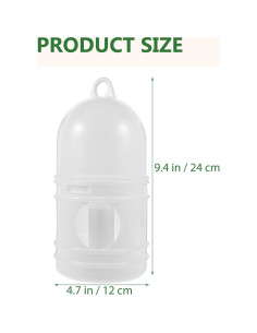 Dispensador de Agua para Aves ULTECHNOVO 2pcs 1L Blanco 2