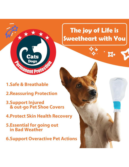 20 Botas Desechables para Perros Leoezx M - Impermeables