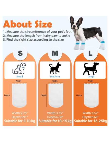 20 Botas Desechables para Perros Leoezx M - Impermeables