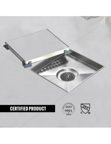 Desagüe de Ducha Cuadrado Elefloom 15.24 cm Acero Inoxidable AISI 304