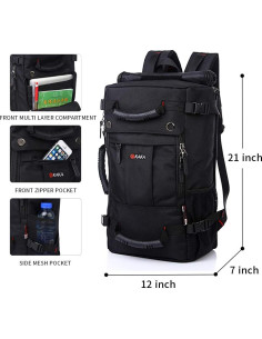 Mochila de Viaje KAKA 30L Resistente al Agua para Hombres y Mujeres 2