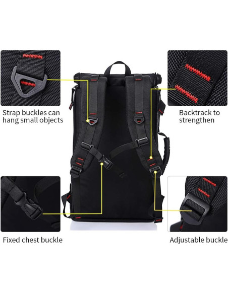 Mochila de Viaje KAKA 30L Resistente al Agua para Hombres y Mujeres