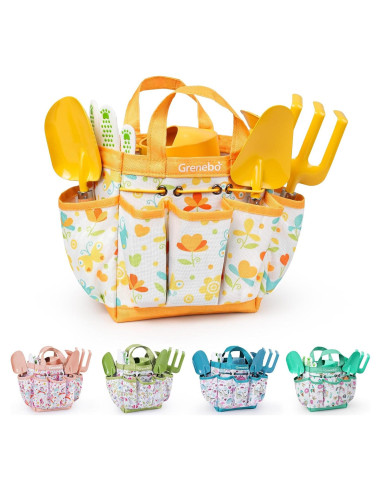 Set de Jardinería para Niños Grenebo 8 Piezas Amarillo