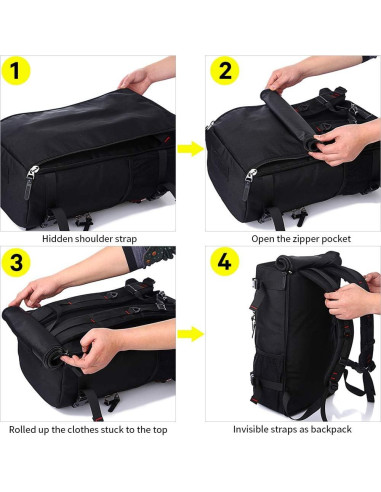 Mochila de Viaje KAKA 30L Resistente al Agua para Hombres y Mujeres