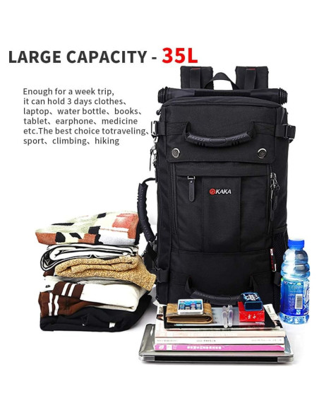 Mochila de Viaje KAKA 30L Resistente al Agua para Hombres y Mujeres