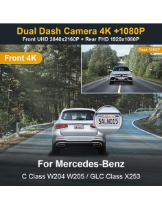 Cámara de Tablero Fitcamx 4K Doble para Mercedes-Benz GLC 300 2