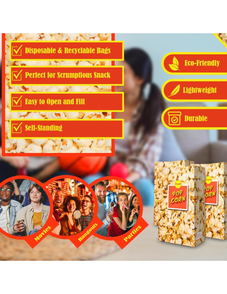 Bolsas de Palomitas MT Products 70.87 g - Paquete de 50 Unidades