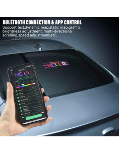 Cartel LED Programable Blueshyhall 35.56 cm x 10.16 cm 2