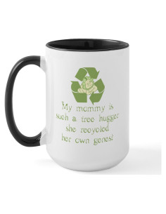 Taza Grande de Cerámica CafePress 15 oz (444 ml) Blanca/Negra