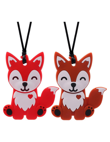 Collares Masticables Silicona LeeYean para Niños - Paquete de 2