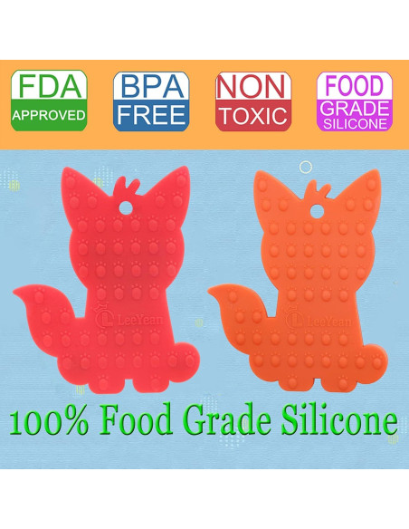 Collares Masticables Silicona LeeYean para Niños - Paquete de 2