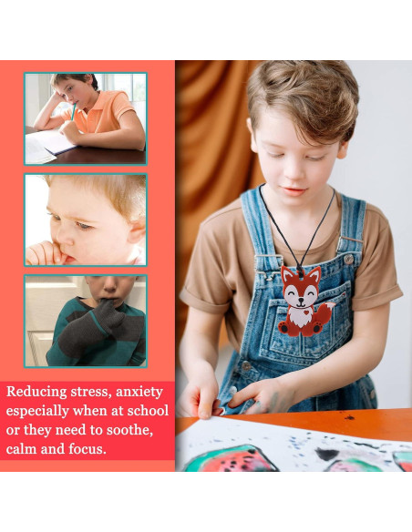 Collares Masticables Silicona LeeYean para Niños - Paquete de 2