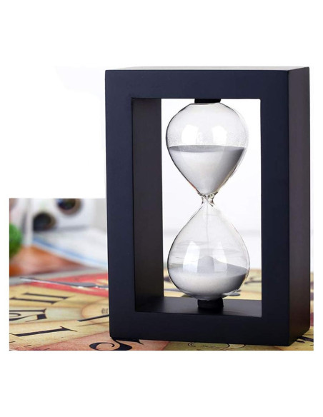 Reloj de Arena Rectangular SAMLONG 30 Minutos Madera Negra Reloj de Arena Rectangular SAMLONG 30 Minutos Madera Negra