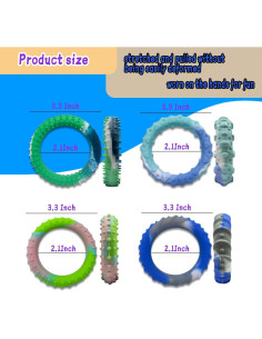 12 Juguetes Sensoriales Antiestrés OCHO MONOS - Pulseras Texturizadas 2