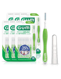 GUM Proxabrush Go-Betweens Ajustado - Cepillos Interdentales 10ct