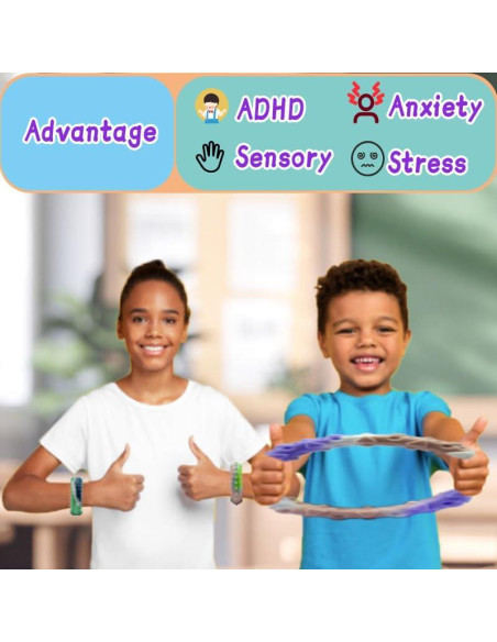 12 Juguetes Sensoriales Antiestrés OCHO MONOS - Pulseras Texturizadas