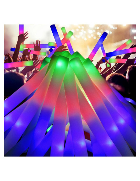 Palos de Espuma LED Brillantes EXCECAR 45 Pcs 3 Modos