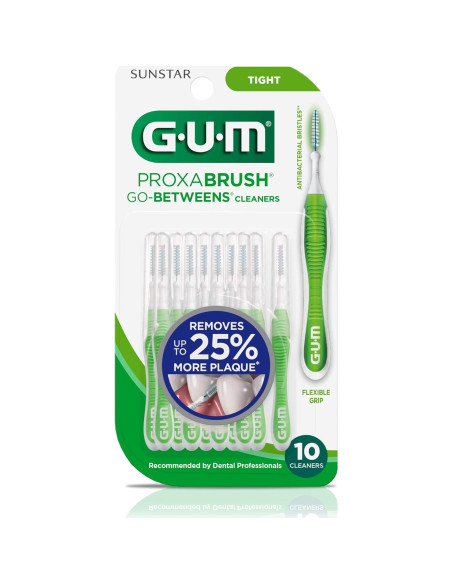 GUM Proxabrush Go-Betweens Ajustado - Cepillos Interdentales 10ct