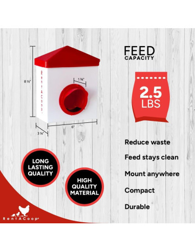 Alimentador RentACoop Chick2Chicken 1.13kg Libre de BPA