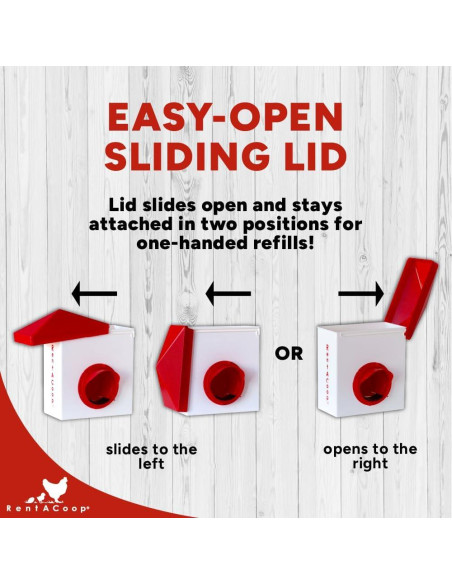 Alimentador RentACoop Chick2Chicken 1.13kg Libre de BPA Alimentador RentACoop Chick2Chicken 1.13kg Libre de BPA