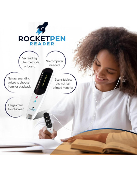 Lápiz Tutor de Lectura Rocket SmartPens4U - Escáner OCR Dislexia Lápiz Tutor de Lectura Rocket SmartPens4U - Escáner OCR Dislexia