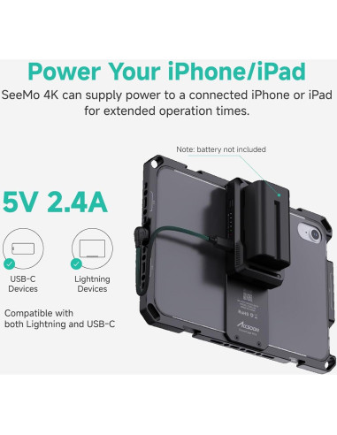 Accsoon SeeMo 4K Adaptador HDMI para iPhone y iPad