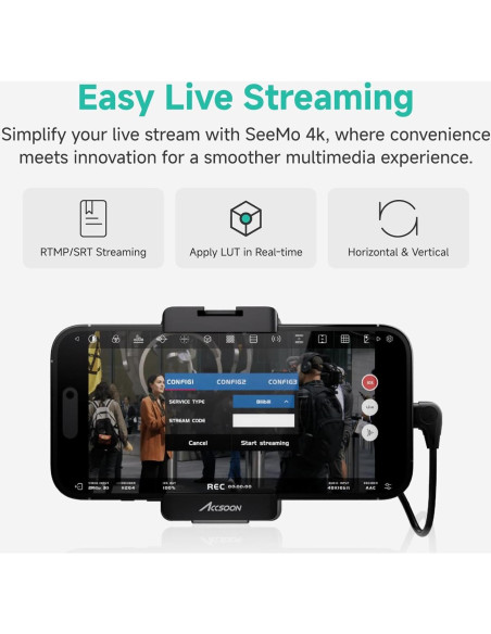 Accsoon SeeMo 4K Adaptador HDMI para iPhone y iPad