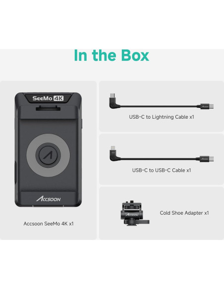 Accsoon SeeMo 4K Adaptador HDMI para iPhone y iPad