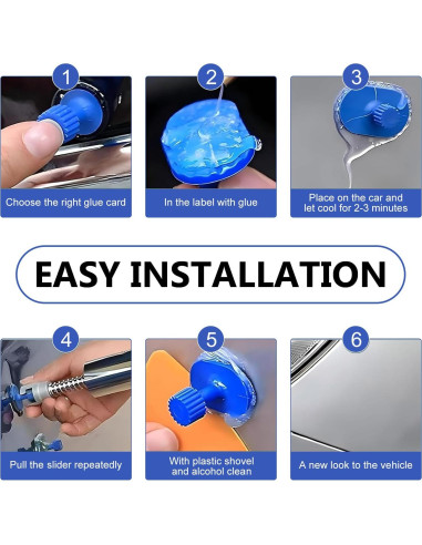 Herramienta de Reparación de Abolladuras Opuweiy 19 Piezas