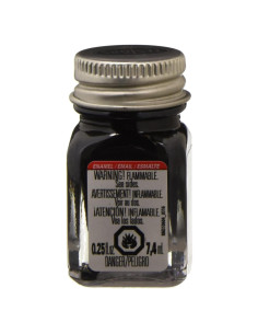 Pintura Esmalte Negra Brillante Testors 20ml para Manualidades