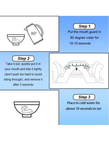 Protector Bucal Deportivo SHENGYIYISHENG 8 Pcs Silicona