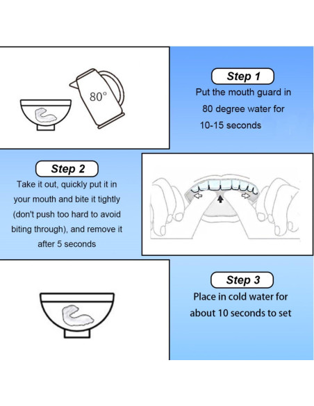 Protector Bucal Deportivo SHENGYIYISHENG 8 Pcs Silicona