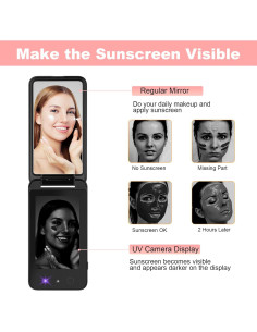 Espejo UV Vanmirr 4" Recargable con Cámara para Protector Solar 2
