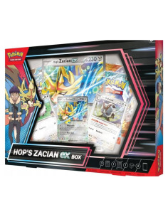 Caja de Hop's Zacian ex Pokémon TCG - Incluye 4 Paquetes