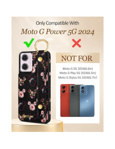 Funda Cartera Petitian para Moto G Power 5G 2024 - Cuero Miqi 2