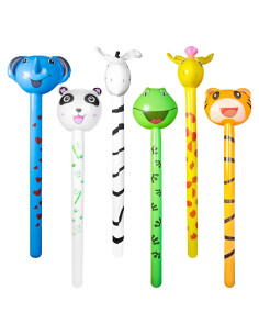 Conjunto de 6 Animales Inflables con Sonido - PVC - 102-117 cm
