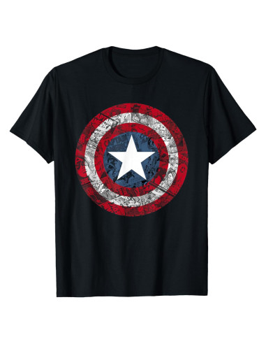 Camiseta de Cómic Capitán América Marvel Unisex Niño