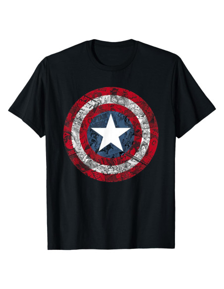 Camiseta de Cómic Capitán América Marvel Unisex Niño