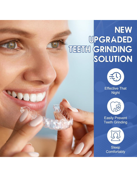 Protector Bucal Anti Grinding OHALEEP - 4 Piezas, Tamaños Grandes y Pequeños